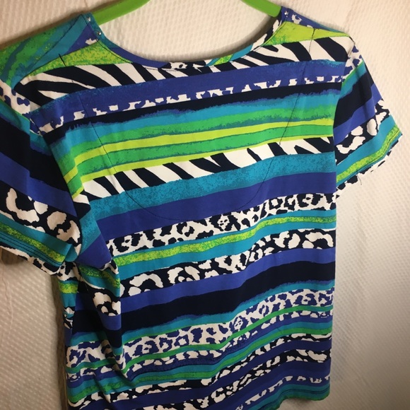 Ruby Rd. Favorites | Women’s Colorful Multi-Print Shirt Top - Picture 11 of 14